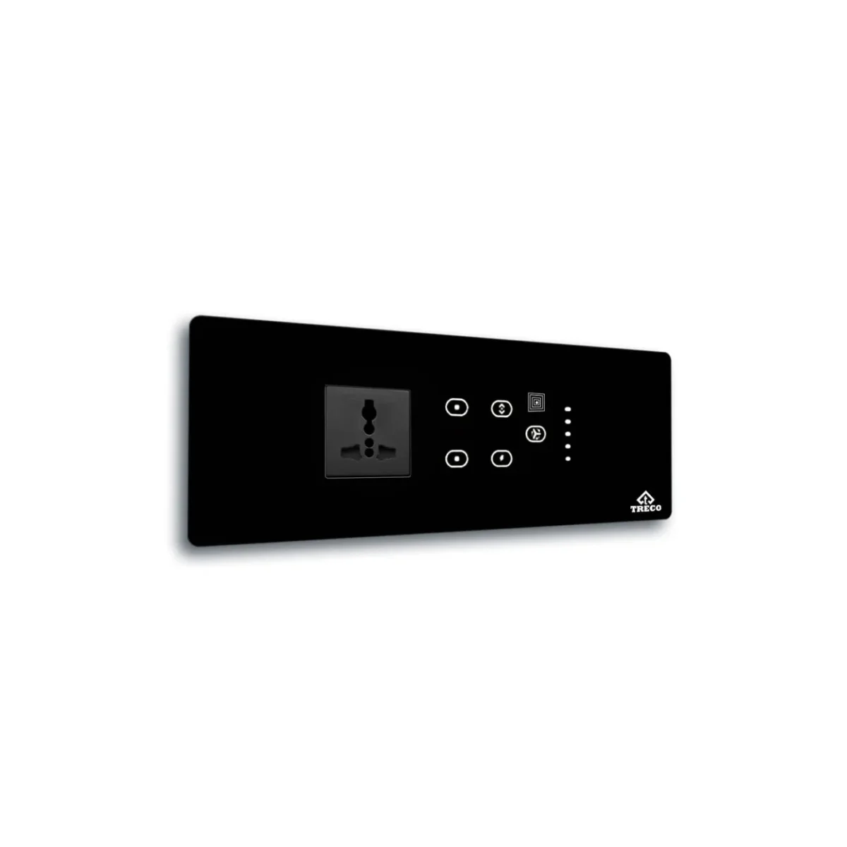 Treco four touch switch board with fan control and one socket