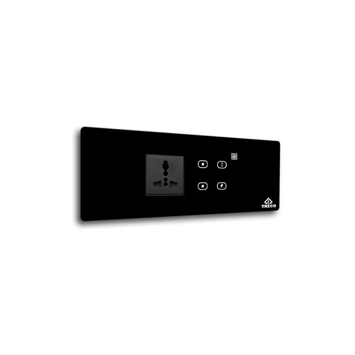 Treco four touch switch board with one socket