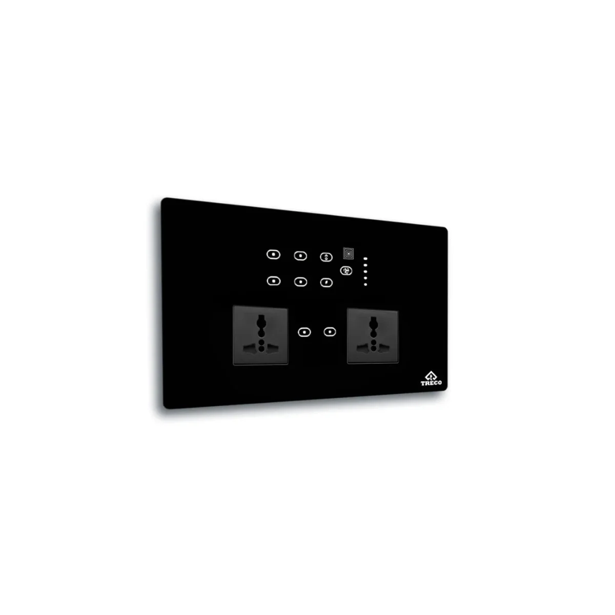 Treco eight touch switch board with fan control and two sockets