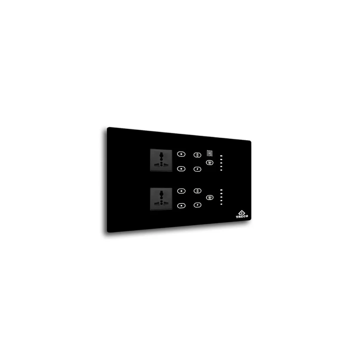 Treco eight touch switch board with two fan controls and two sockets