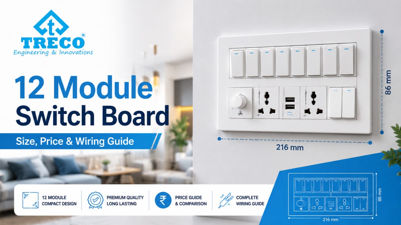 12 module switch board size price and wiring guide