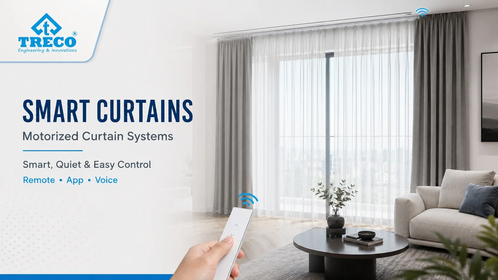 Smart curtains and motorized curtain system for homes in India